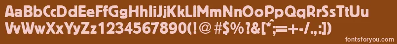 BlofeldRegularDb Font – Pink Fonts on Brown Background