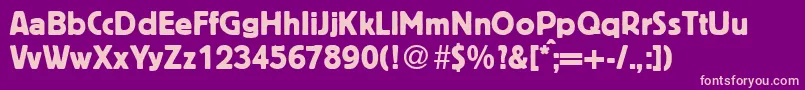 BlofeldRegularDb Font – Pink Fonts on Purple Background