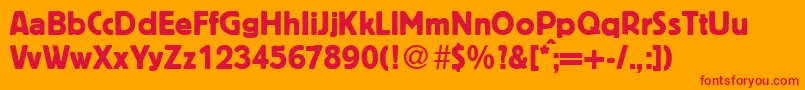 BlofeldRegularDb Font – Red Fonts on Orange Background