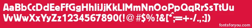 BlofeldRegularDb Font – White Fonts on Red Background