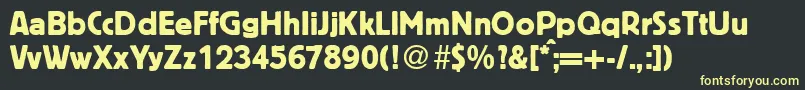 BlofeldRegularDb Font – Yellow Fonts on Black Background