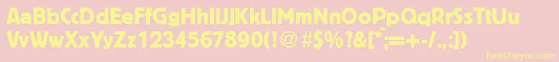 BlofeldRegularDb Font – Yellow Fonts on Pink Background