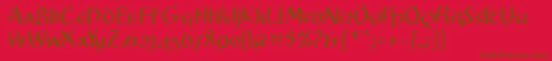 VitalisBold Font – Brown Fonts on Red Background