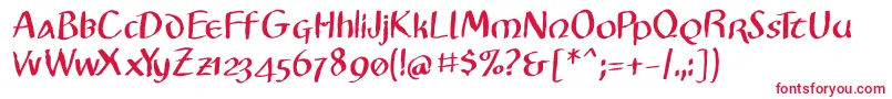 VitalisBold Font – Red Fonts on White Background