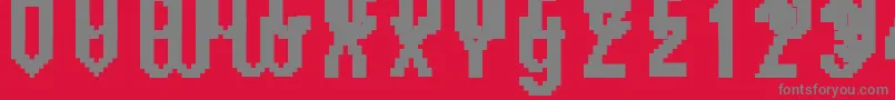 Header1768 Font – Gray Fonts on Red Background