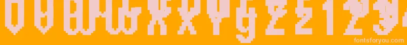 Header1768 Font – Pink Fonts on Orange Background