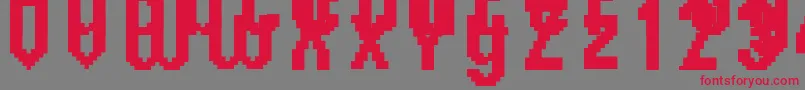 Header1768 Font – Red Fonts on Gray Background