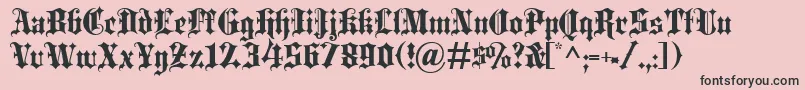 Blaceb Font – Black Fonts on Pink Background