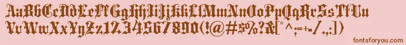Blaceb Font – Brown Fonts on Pink Background
