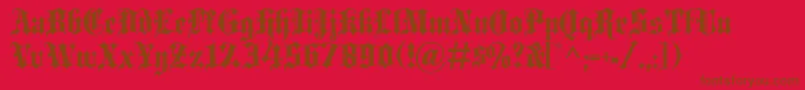 Blaceb Font – Brown Fonts on Red Background