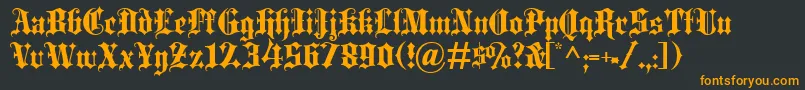 Blaceb Font – Orange Fonts on Black Background
