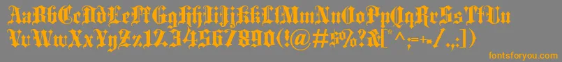 Blaceb Font – Orange Fonts on Gray Background