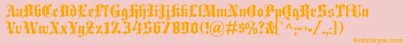 Blaceb Font – Orange Fonts on Pink Background