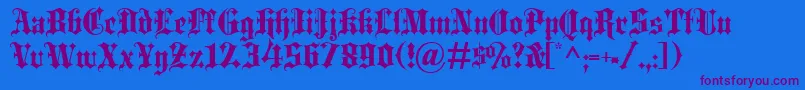 Blaceb Font – Purple Fonts on Blue Background
