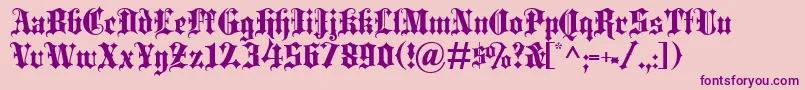 Blaceb Font – Purple Fonts on Pink Background
