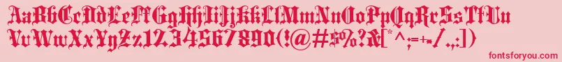 Blaceb Font – Red Fonts on Pink Background