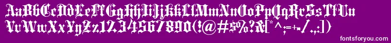 Blaceb Font – White Fonts on Purple Background