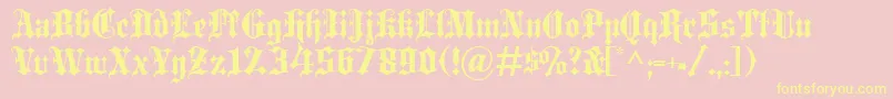 Blaceb Font – Yellow Fonts on Pink Background