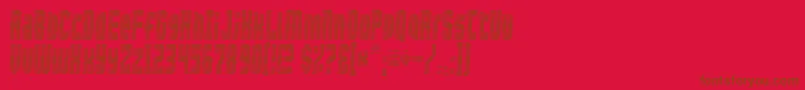 Maxis Font – Brown Fonts on Red Background