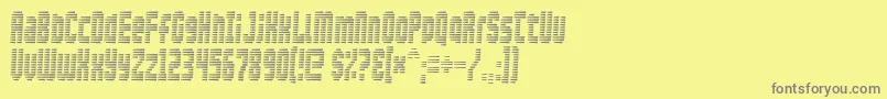 Fonte Maxis – fontes cinzas em um fundo amarelo
