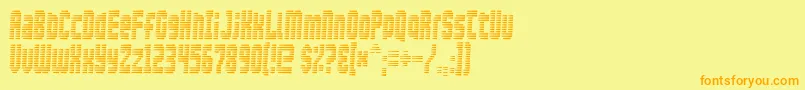 Maxis Font – Orange Fonts on Yellow Background