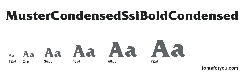 MusterCondensedSsiBoldCondensed Font Sizes
