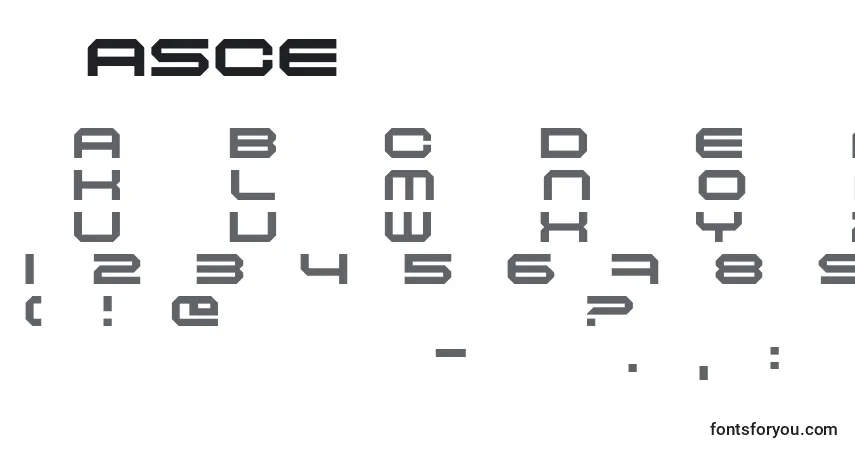 Шрифт Masce – алфавит, цифры, специальные символы