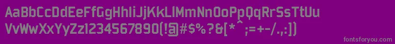 Bombard-fontti – harmaat kirjasimet violetilla taustalla