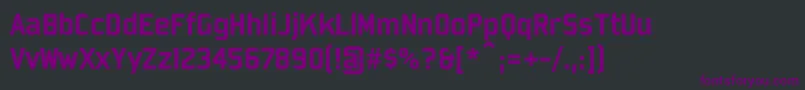 フォントBombard – 黒い背景に紫のフォント