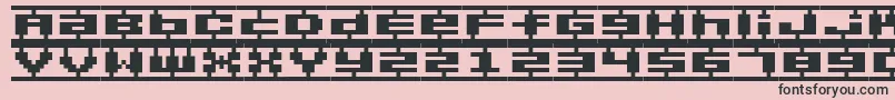BmPlamoA9-Schriftart – Schwarze Schriften auf rosa Hintergrund