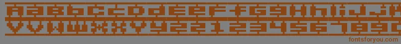 BmPlamoA9 Font – Brown Fonts on Gray Background