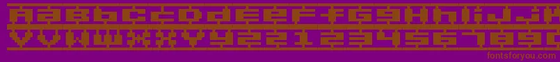 BmPlamoA9 Font – Brown Fonts on Purple Background