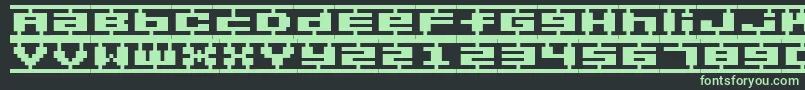 BmPlamoA9 Font – Green Fonts on Black Background