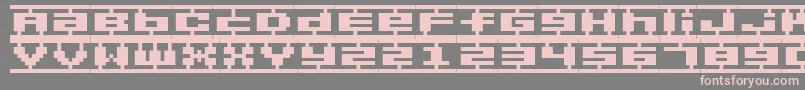 フォントBmPlamoA9 – 灰色の背景にピンクのフォント