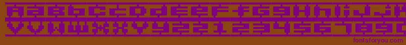 BmPlamoA9-Schriftart – Violette Schriften auf braunem Hintergrund
