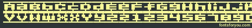 BmPlamoA9 Font – Yellow Fonts on Black Background
