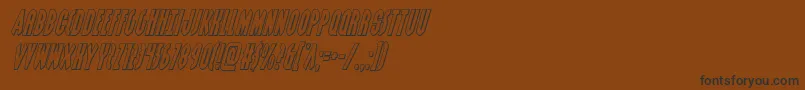 Шрифт Grendelsmotheroutital – чёрные шрифты на коричневом фоне