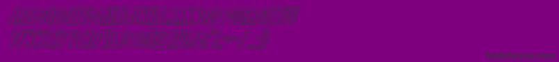 Czcionka Grendelsmotheroutital – czarne czcionki na fioletowym tle