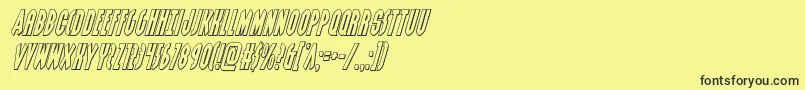 Grendelsmotheroutital Font – Black Fonts on Yellow Background