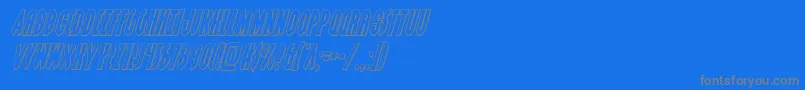 More about Grendelsmotheroutital Font Grendelsmotheroutital Font – Gray Fonts on Blue Background
