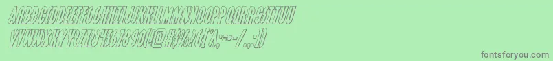 Czcionka Grendelsmotheroutital – szare czcionki na zielonym tle