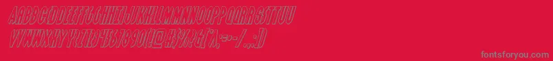 Grendelsmotheroutital Font – Gray Fonts on Red Background