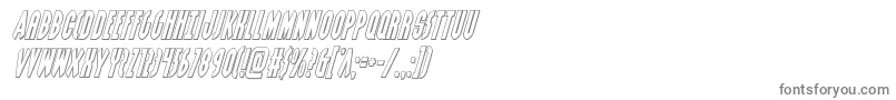 フォントGrendelsmotheroutital – 白い背景に灰色の文字