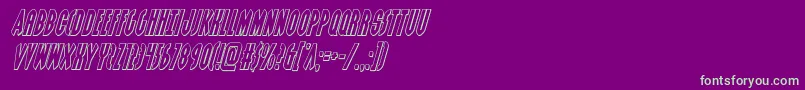 Grendelsmotheroutital Font – Green Fonts on Purple Background