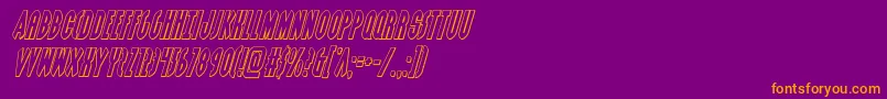 Grendelsmotheroutital Font – Orange Fonts on Purple Background