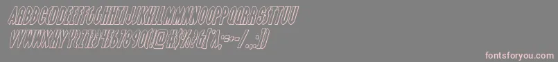 フォントGrendelsmotheroutital – 灰色の背景にピンクのフォント