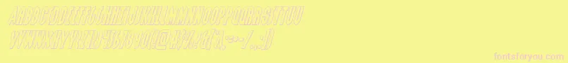 Grendelsmotheroutital Font – Pink Fonts on Yellow Background