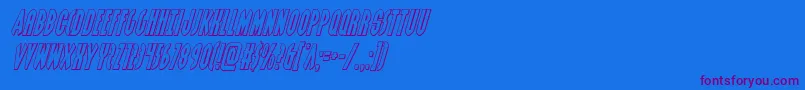 Grendelsmotheroutital Font – Purple Fonts on Blue Background