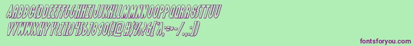 Grendelsmotheroutital Font – Purple Fonts on Green Background