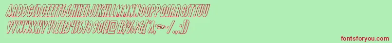 Grendelsmotheroutital Font – Red Fonts on Green Background